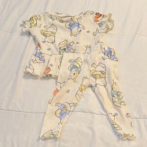Disney Cream Kids Matching Set with Yellow, Blue, Orange Accents
